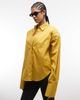 ASOS DESIGN ASOS DESIGN shoulder pad detailing dipped hem shirt in mustard-Yellow - 1
