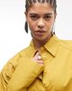 ASOS DESIGN ASOS DESIGN shoulder pad detailing dipped hem shirt in mustard-Yellow - 3