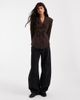 ASOS DESIGN ASOS DESIGN shoulder pad tie waist soft blazer in chocolate-Brown - 2