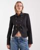 ASOS DESIGN ASOS DESIGN shrunken drummer style jacket in brown pinstripe - 1