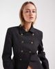 ASOS DESIGN ASOS DESIGN shrunken drummer style jacket in brown pinstripe - 3