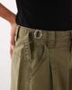 ASOS DESIGN ASOS DESIGN side cinch barrel trouser in dark khaki-Green - 4