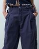 ASOS DESIGN ASOS DESIGN side cinch barrel trouser in navy - 3