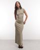 ASOS DESIGN ASOS DESIGN Side ruched maxi dress in Khaki-Green - 2