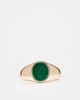 ASOS DESIGN ASOS DESIGN signet ring with semi precious emerald s in gold - 2