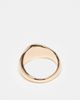 ASOS DESIGN ASOS DESIGN signet ring with semi precious emerald s in gold - 3