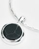 ASOS DESIGN ASOS DESIGN silver plated necklace with black semi precious look pendant - 4