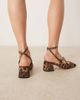 ASOS DESIGN ASOS DESIGN Simone buckle strap detail mid block heel shoes in leopard-Multi - 4