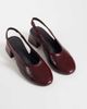ASOS DESIGN ASOS DESIGN Sindy minimalist block heeled slingback pumps in burgundy-Red - 2