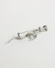 ASOS DESIGN ASOS DESIGN single brooch with abstract design in silver tone - 2