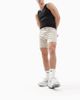 ASOS DESIGN ASOS DESIGN skinny chino shorts in mid length with frayed hem in beige-Neutral - 2