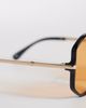 ASOS DESIGN ASOS DESIGN skinny frame angular 70's light tint sunglasses with orange lens - 2