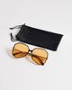ASOS DESIGN ASOS DESIGN skinny frame angular 70's light tint sunglasses with orange lens - 3