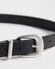 ASOS DESIGN ASOS DESIGN skinny leather belt with curve buckle and metal tip in black - 2