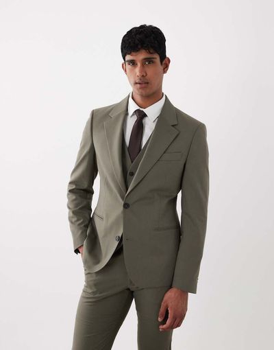 ASOS DESIGN ASOS DESIGN skinny suit jacket in mid green