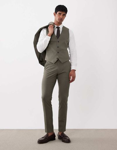 ASOS DESIGN ASOS DESIGN skinny suit pants in mid green