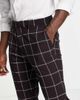 ASOS DESIGN ASOS DESIGN skinny suit pants with window pane check in burgundy-Red - 3