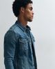ASOS DESIGN ASOS DESIGN skinny trucker denim jacket in dark wash blue - 2