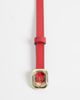 ASOS DESIGN ASOS DESIGN skinny waist and hip square buckle belt in red - 3