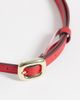 ASOS DESIGN ASOS DESIGN skinny waist and hip square buckle belt in red - 4