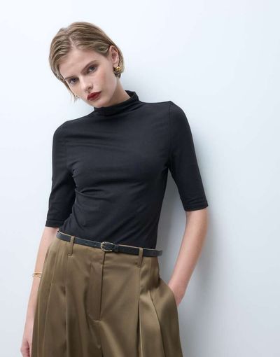 ASOS DESIGN ASOS DESIGN skinny waist and hop half moon belt in black