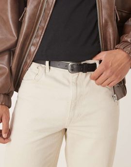 ASOS DESIGN ASOS DESIGN skinny western belt in black faux leather