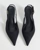 ASOS DESIGN ASOS DESIGN Skip slingback kitten heel shoes in black suedette - 2