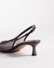 ASOS DESIGN ASOS DESIGN Skip slingback kitten heel shoes in chocolate mesh-Brown - 3