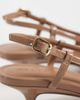 ASOS DESIGN ASOS DESIGN Skippy bow detail slingback kitten heel pumps in beige patent-Neutral - 4