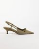 ASOS DESIGN ASOS DESIGN Skippy bow detail slingback kitten heel shoes in plaid-Multi - 1