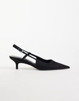 ASOS DESIGN ASOS DESIGN Skippy kitten heel shoes in black suedette