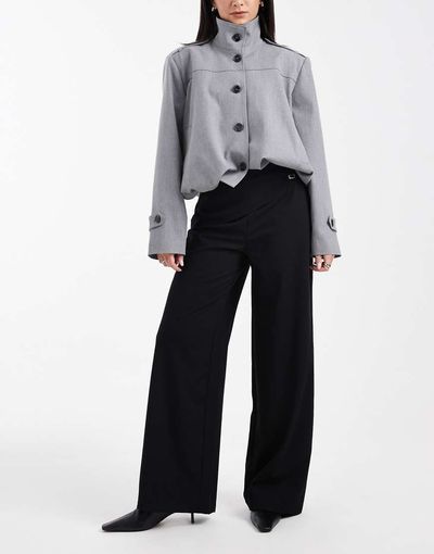 ASOS DESIGN ASOS DESIGN skirt pants with belt detail in black