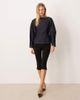 ASOS DESIGN ASOS DESIGN slash neck denim blouse with cocoon sleeves in indigo-Blue - 2