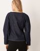 ASOS DESIGN ASOS DESIGN slash neck denim blouse with cocoon sleeves in indigo-Blue - 4