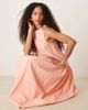 ASOS DESIGN ASOS DESIGN slash neck smock midi dress with dropped waist in blushed apricot-Multi - 1