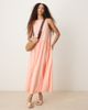 ASOS DESIGN ASOS DESIGN slash neck smock midi dress with dropped waist in blushed apricot-Multi - 2