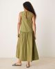 ASOS DESIGN ASOS DESIGN slash neck smock midi dress with dropped waist in in olive-Green - 4