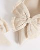 ASOS DESIGN ASOS DESIGN Sleek bow detail slingback kitten heels in natural linen-Neutral - 2