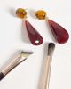 ASOS DESIGN ASOS DESIGN sleek pendant earrings in tortoise shell and burgundy resin-RED - 2