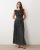 ASOS DESIGN ASOS DESIGN sleeveless cinched waist maxi dress in black and white polka dots-Multi - 1