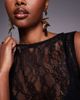 ASOS DESIGN ASOS DESIGN sleeveless gathered side lace asymmetric detail top in black - 4