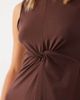 ASOS DESIGN ASOS DESIGN sleeveless midaxi dress with knot detail in chocolate-Yellow - 2