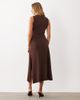 ASOS DESIGN ASOS DESIGN sleeveless midaxi dress with knot detail in chocolate-Yellow - 4