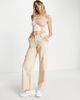 ASOS DESIGN ASOS DESIGN sleeveless ruched color block top in cream and white-Multi - 4