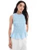 ASOS DESIGN ASOS DESIGN sleeveless shirred top in blue - 1