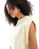 ASOS DESIGN ASOS DESIGN sleeveless shoulder pad top in buttermilk-Yellow - 2