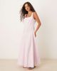 ASOS DESIGN ASOS DESIGN sleeveless waisted midi dress in pink stripe-Multi - 1