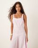 ASOS DESIGN ASOS DESIGN sleeveless waisted midi dress in pink stripe-Multi - 4