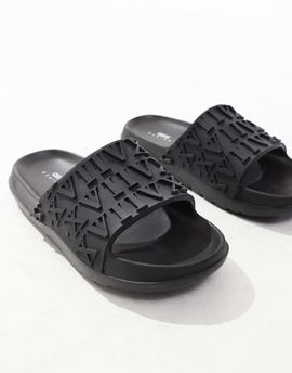 ASOS DESIGN ASOS DESIGN sliders in black with embossed roman numerals