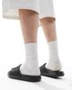 ASOS DESIGN ASOS DESIGN sliders in black with embossed roman numerals - 3